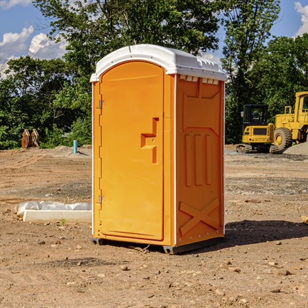 how often are the portable restrooms cleaned and serviced during a rental period in Slingerlands